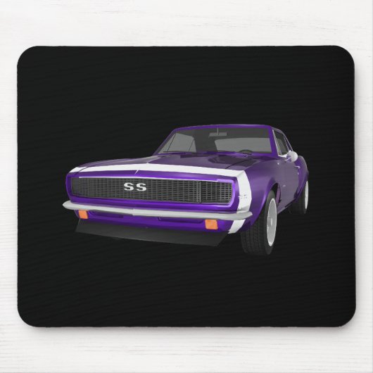 1967 Camaro SS: Paarse finish: 3D model: Muismat (Voorkant)
