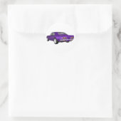 1967 Camaro SS: Paarse finish: 3D model: Ronde Sticker (Tas)