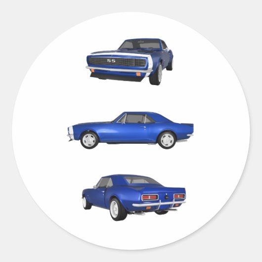 1967 Camaro SS: Ronde Sticker (Voorkant)
