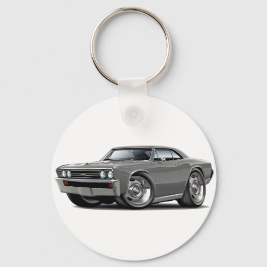 1967 Chevelle Grey Car Sleutelhanger (Voorkant)