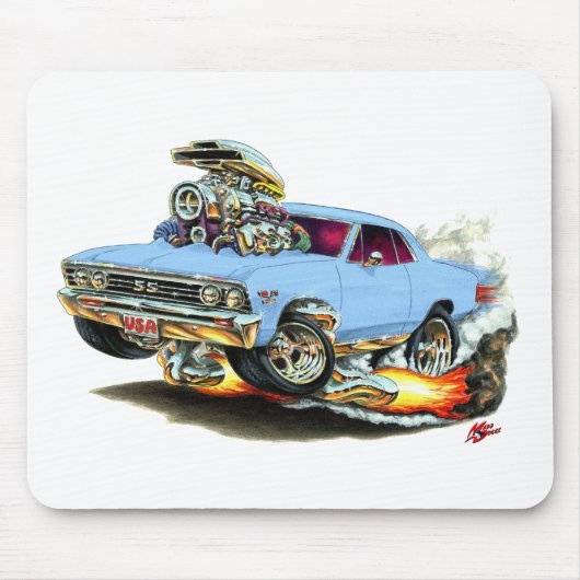 1967 Chevelle Light Blue Car Muismat (Voorkant)