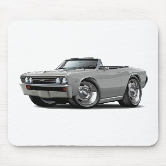 1967 Chevelle Silver Convertible Muismat (Voorkant)
