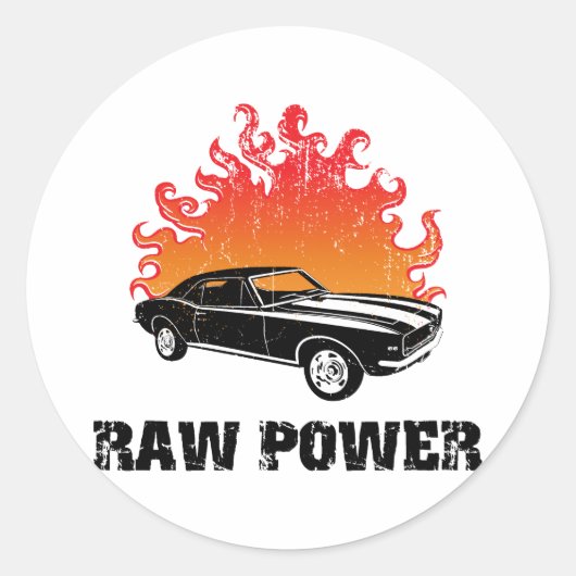 1967 Chevrolet Camaro SS 396 Ronde Sticker (Voorkant)