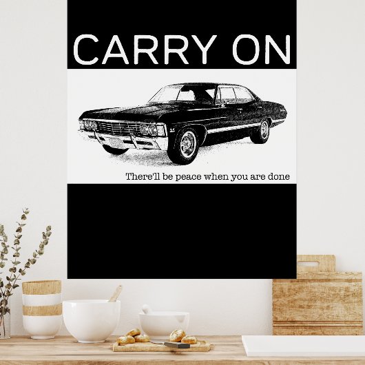 1967 Chevrolet Impala Tribute Design Poster (Keuken)