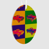 1967 Chevy Camaro RS Converteerbare Pop Art Ornament (voorkant)