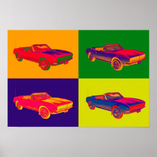 1967 Chevy Camaro RS Converteerbare Pop Art Poster