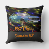 1967 Chevy Camaro RS Mannen Basic Dark T-Shirt Kussen (Achterkant)