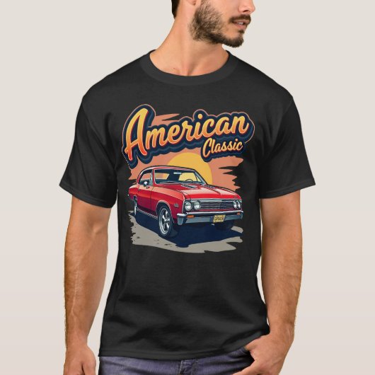 1967 Chevy Chevelle Amerikaanse klassieke T-shirt (Voorkant)