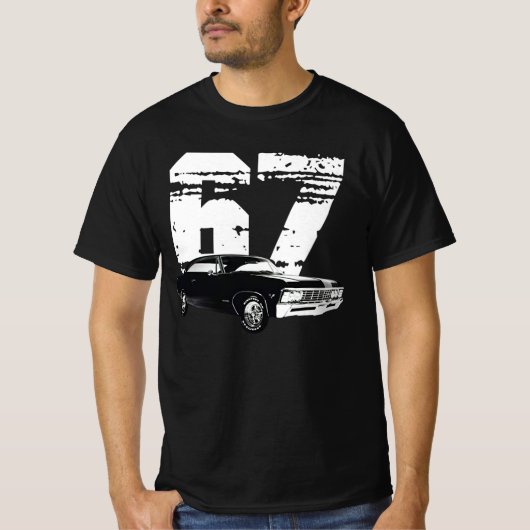 1967 Chevy Impala Front Side Uitzicht T-shirt (Voorkant)
