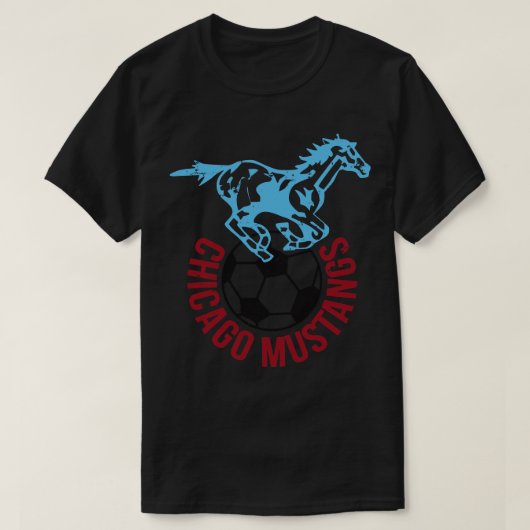 1967 Chicago Mustangs  voetbal T-shirt (Design voorkant)