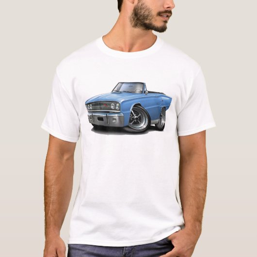 1967 Coronet RT LT Blue Convertible T-shirt (Voorkant)