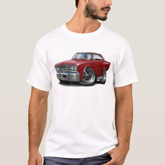 1967 Coronet RT Maroon Car. T-shirt (Voorkant)