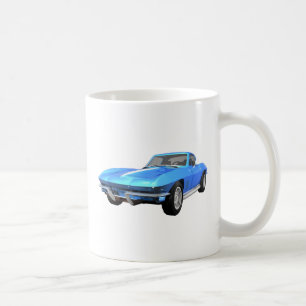 1967 Corvette Sportauto: Blauwe afwerking: Koffiemok