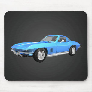 1967 Corvette Sportauto: Blauwe afwerking: Mousepa Muismat