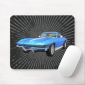 1967 Corvette Sportauto: Blauwe afwerking: Mousepa Muismat (Met muis)