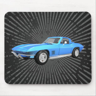 1967 Corvette Sportauto: Blauwe afwerking: Mousepa Muismat
