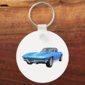 1967 Corvette Sportauto: Blauwe finish: Sleutelhanger (Voorkant)