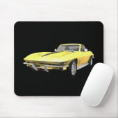 1967 Corvette Sportauto: Gele finish Muismat (Met muis)