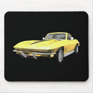 1967 Corvette Sportauto: Gele finish Muismat