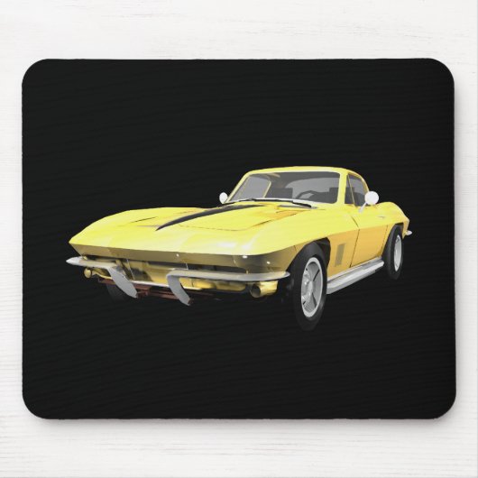 1967 Corvette Sportauto: Gele finish Muismat (Voorkant)
