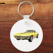 1967 Corvette Sportauto: Gele finish Sleutelhanger (Voorkant)