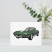 1967 Corvette Sportauto: Groene afwerking: Briefkaart (Staand voorkant)