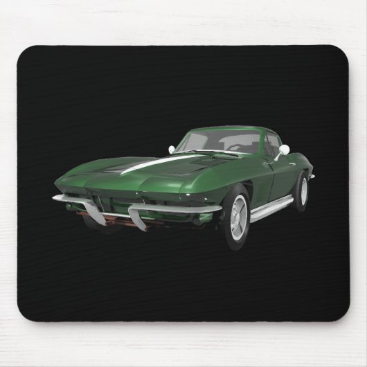 1967 Corvette Sportauto: groene finish: Muismat (Voorkant)