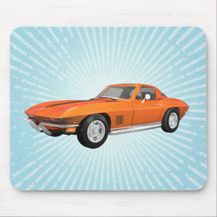 1967 Corvette Sportauto: Oranje finish: Mousepad Muismat