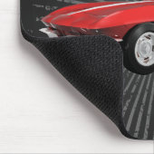 1967 Corvette: Sportauto: Rode afwerking: Mousepad Muismat (Hoek)