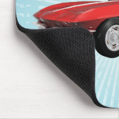 1967 Corvette: Sportauto: Roodfinse: Mousepad Muismat (Hoek)