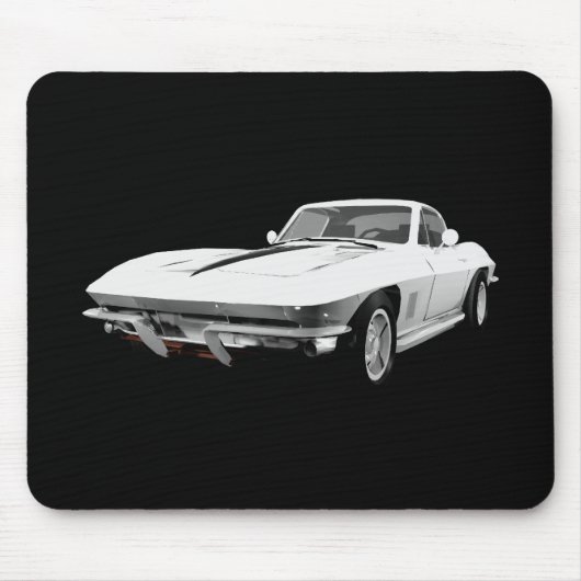 1967 Corvette Sportauto: Witte finish: Muismat (Voorkant)