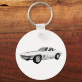 1967 Corvette Sportauto: Witte finish: Sleutelhanger (Voorkant)