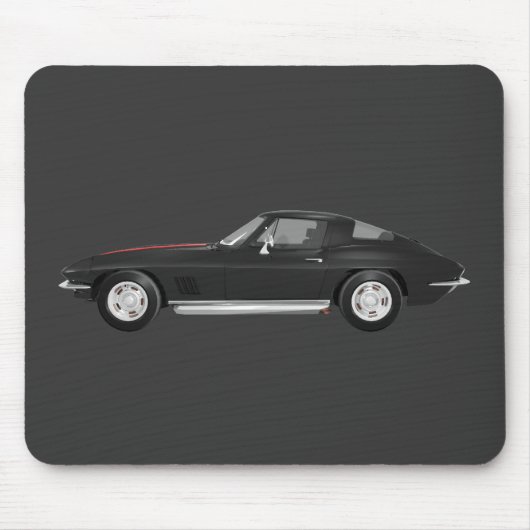 1967 Corvette Sportauto: Zwarte afwerking: Muismat (Voorkant)