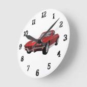 1967 Corvette: Wall Clock Ronde Klok (Hoek)
