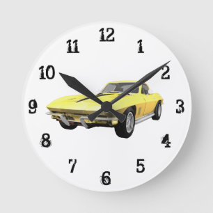 1967 Corvette: Wall Clock Ronde Klok