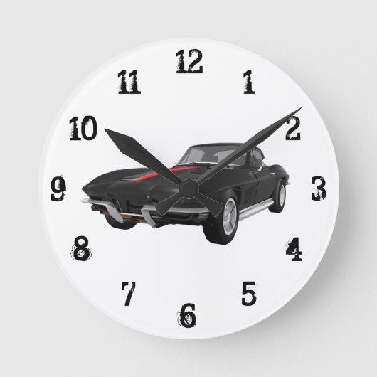 1967 Corvette: Wall Clock Ronde Klok (Voorkant)