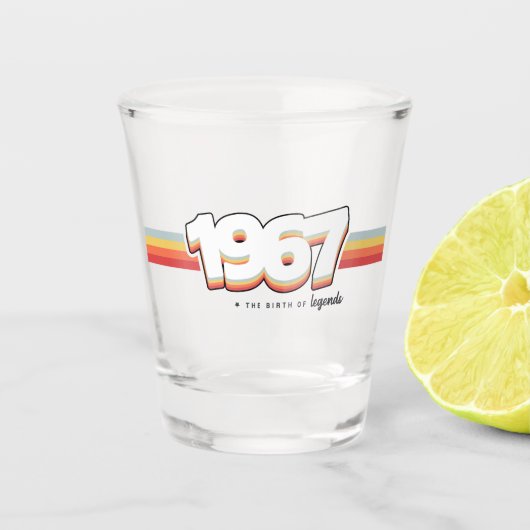 1967 De geboorte van legenden Shot Glas (Voorkant)