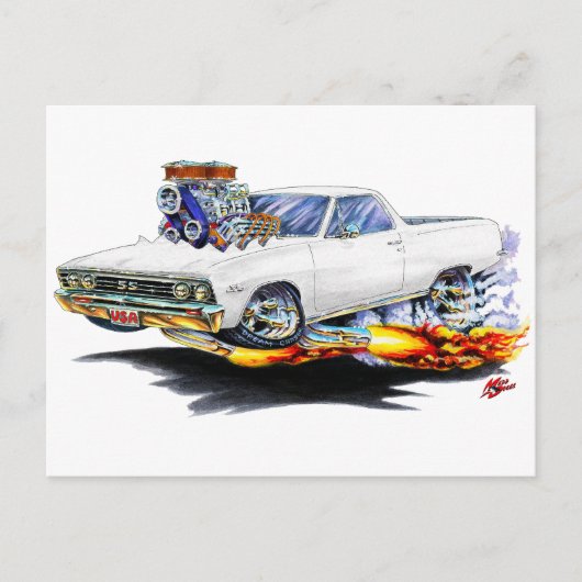 1967 El Camino White Truck Briefkaart (Voorkant)