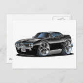 1967 Firebird Black Car Briefkaart (Voorkant / Achterkant)