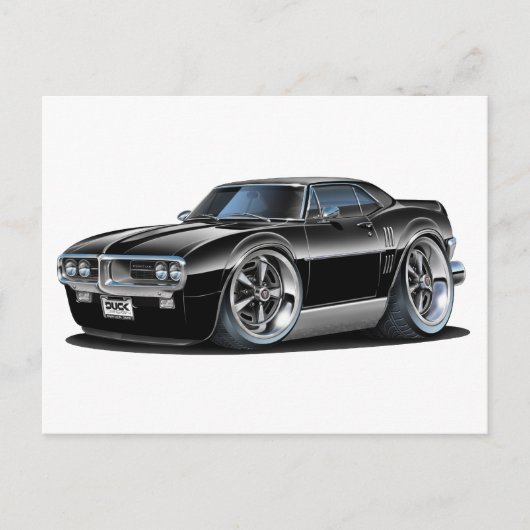 1967 Firebird Black Car Briefkaart (Voorkant)