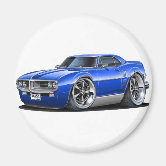 1967 Firebird Blue Car Magneet (Voorkant)