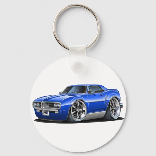 1967 Firebird Blue Car Sleutelhanger (Voorkant)