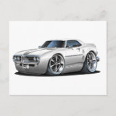 1967 Firebird White Car Briefkaart (Voorkant)