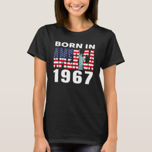 1967 Geboren in America Pride American USA F T-shirt