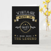 1967 Geboren Vintage Kaart (Gele Bloem)