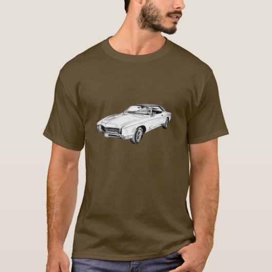 1967 Illustratie Buick Riviera T-shirt (Voorkant)