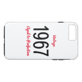  1967 jaar met perfecte geboortegrond Case-Mate iPhone case (Achterkant (Horizontaal))
