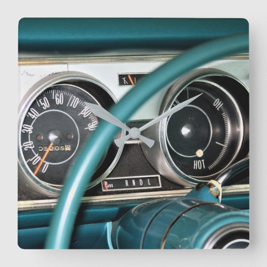 1967 Klassieke Auto Dashboard en Gauges Wandklok (Voorkant)