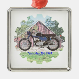 1967 Klassieke motorfiets Yamaha Metalen Ornament