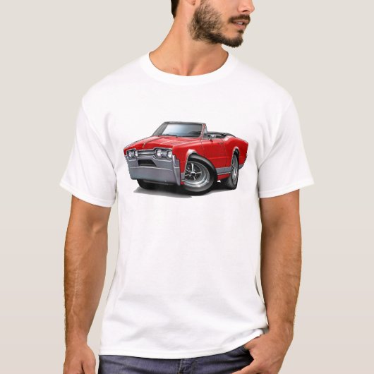 1967 Olds Cutlass Red Convertible T-shirt (Voorkant)